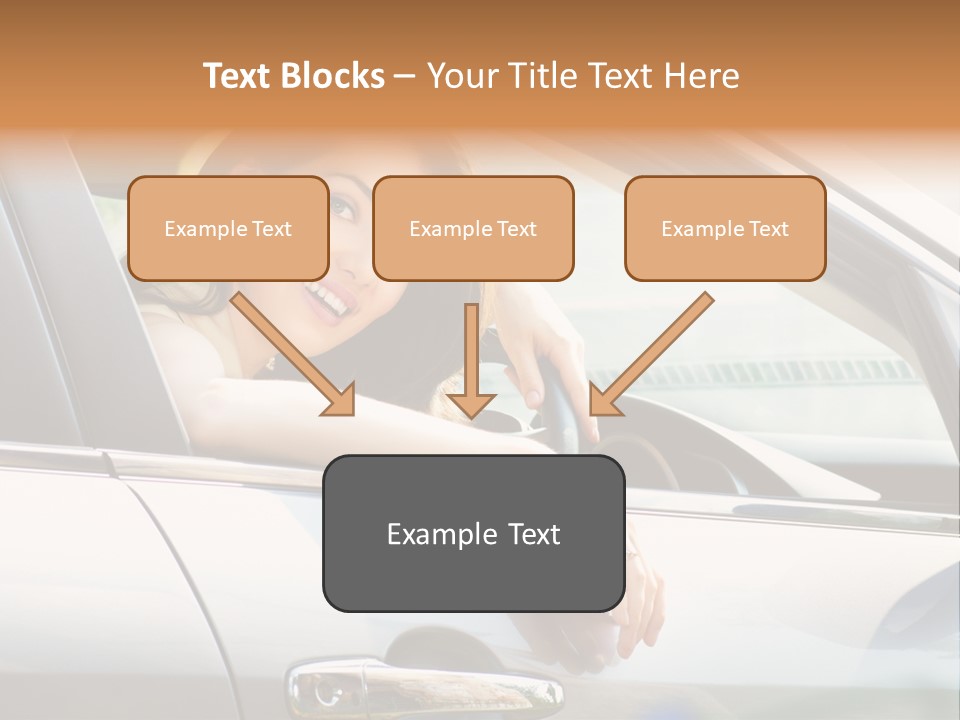Woman Driving Automobile PowerPoint Template