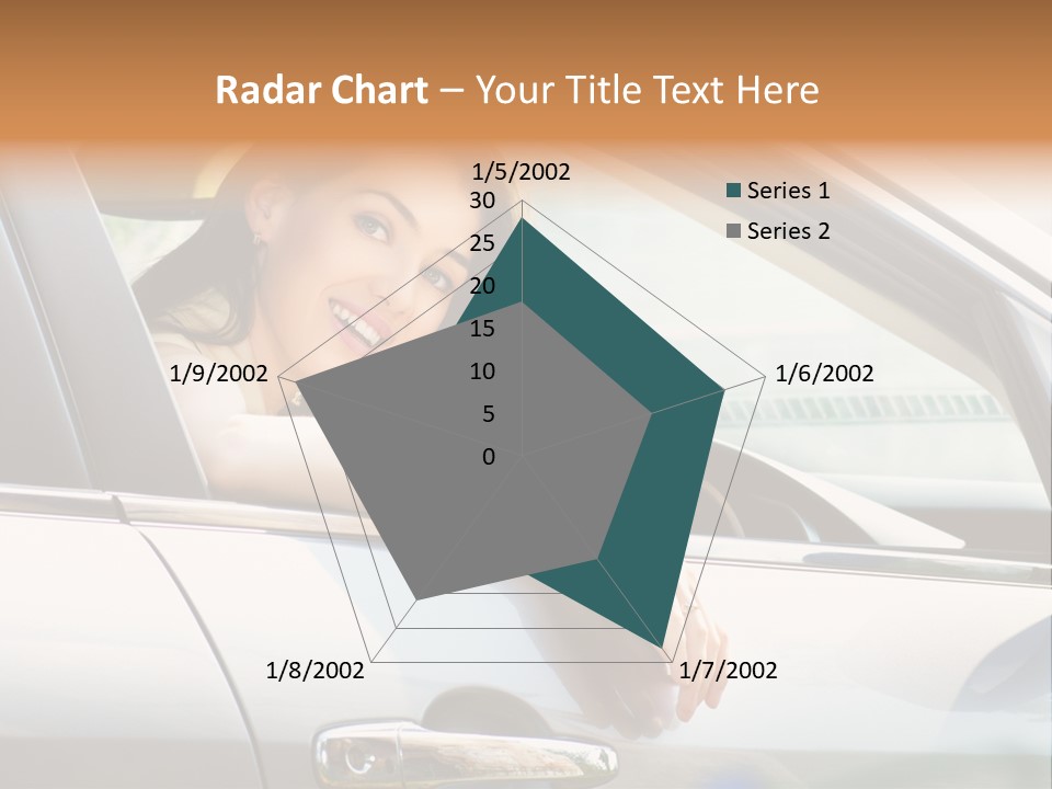 Woman Driving Automobile PowerPoint Template