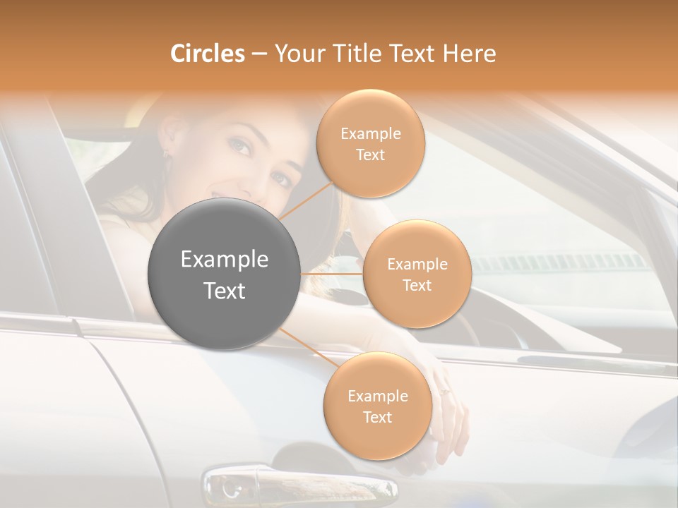 Woman Driving Automobile PowerPoint Template
