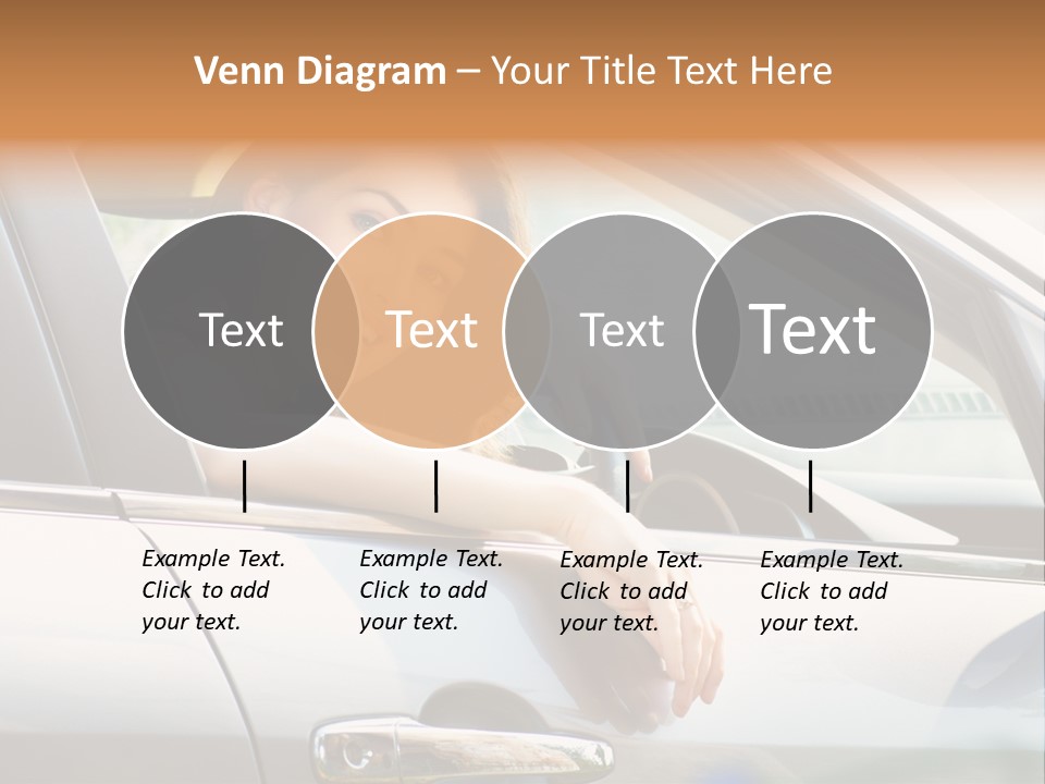 Woman Driving Automobile PowerPoint Template