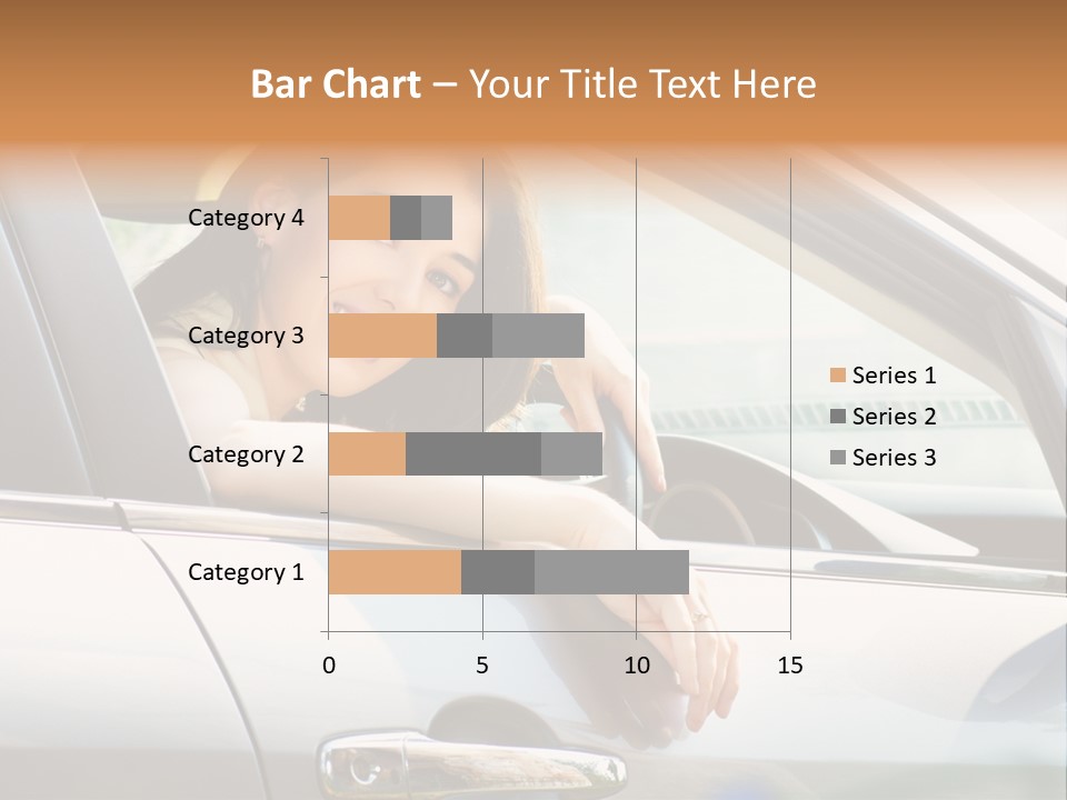 Woman Driving Automobile PowerPoint Template