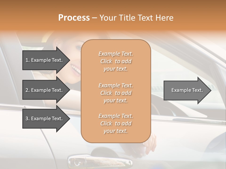 Woman Driving Automobile PowerPoint Template