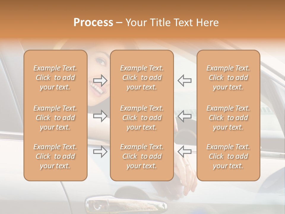 Woman Driving Automobile PowerPoint Template