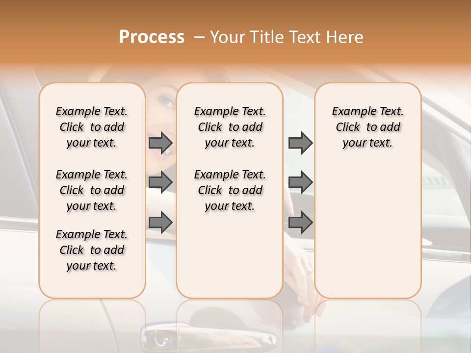 Woman Driving Automobile PowerPoint Template