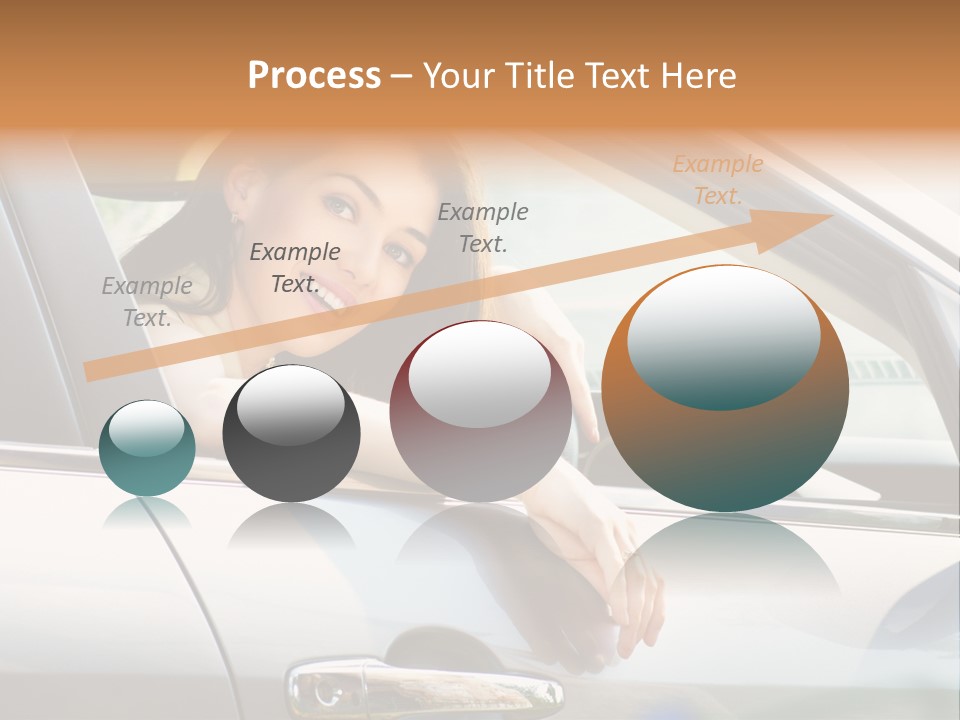 Woman Driving Automobile PowerPoint Template