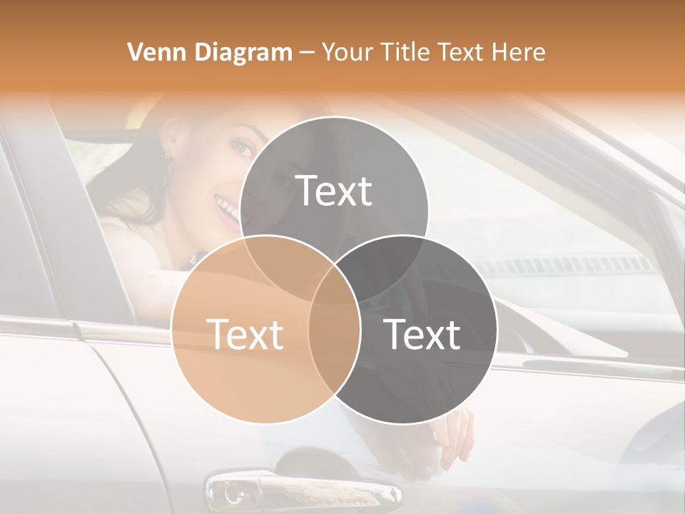 Woman Driving Automobile PowerPoint Template