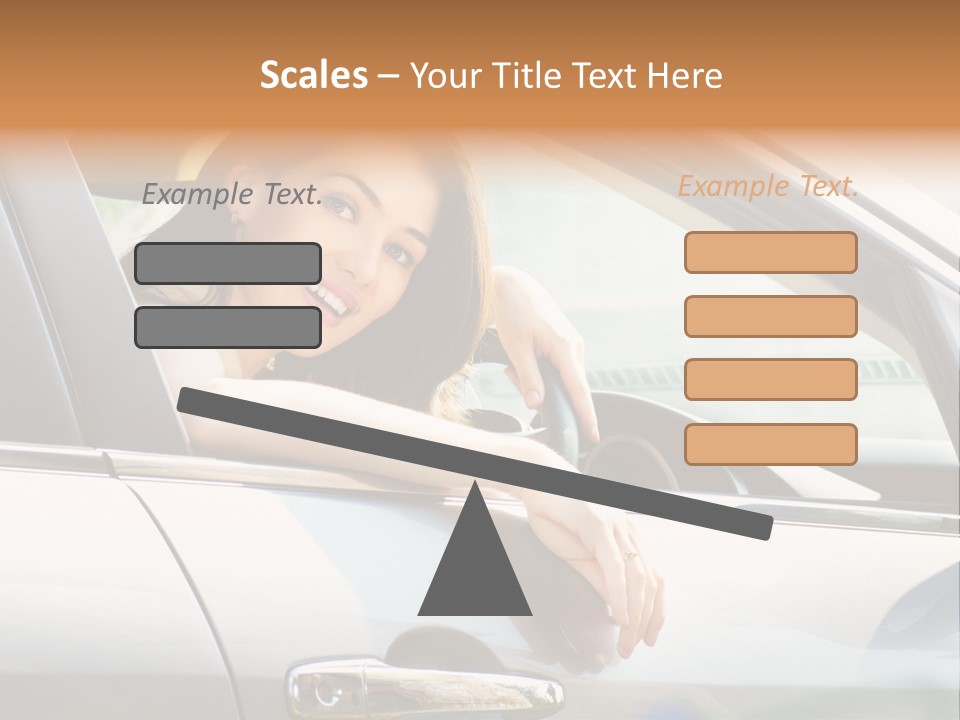 Woman Driving Automobile PowerPoint Template