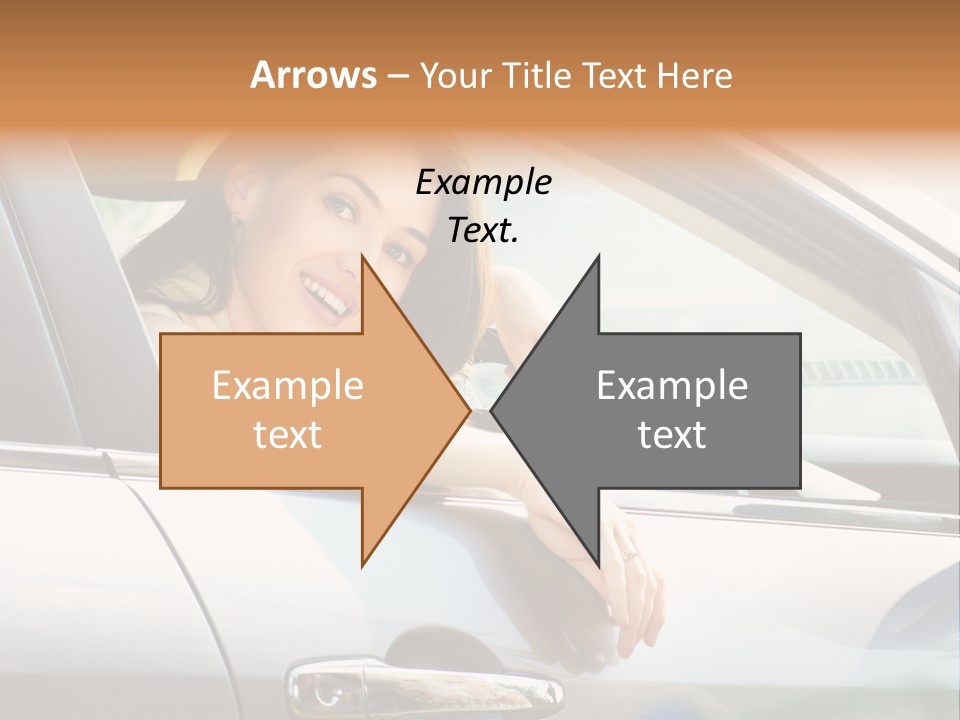 Woman Driving Automobile PowerPoint Template
