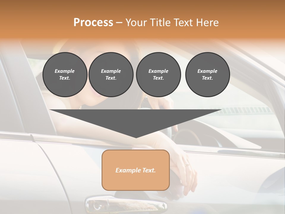 Woman Driving Automobile PowerPoint Template