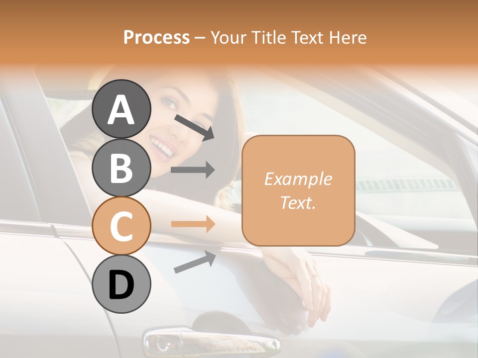 Woman Driving Automobile PowerPoint Template