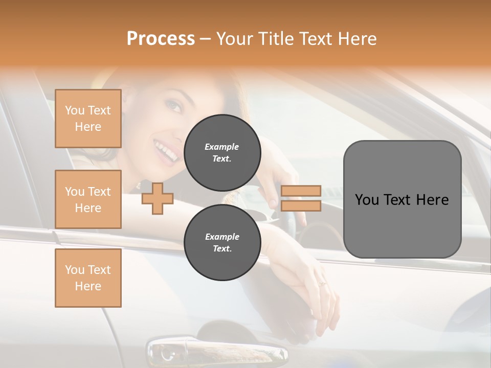 Woman Driving Automobile PowerPoint Template
