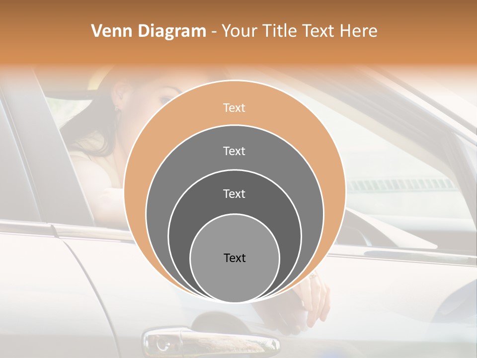 Woman Driving Automobile PowerPoint Template