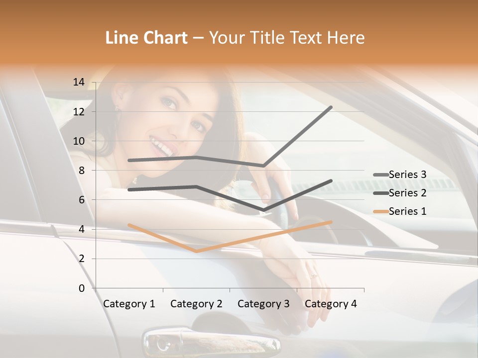 Woman Driving Automobile PowerPoint Template