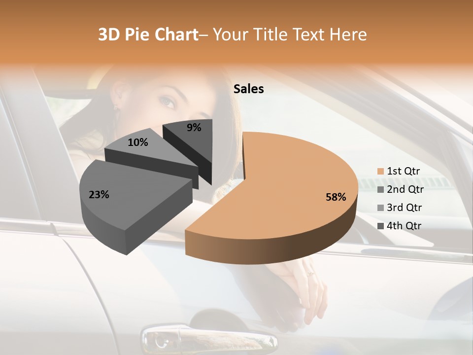 Woman Driving Automobile PowerPoint Template