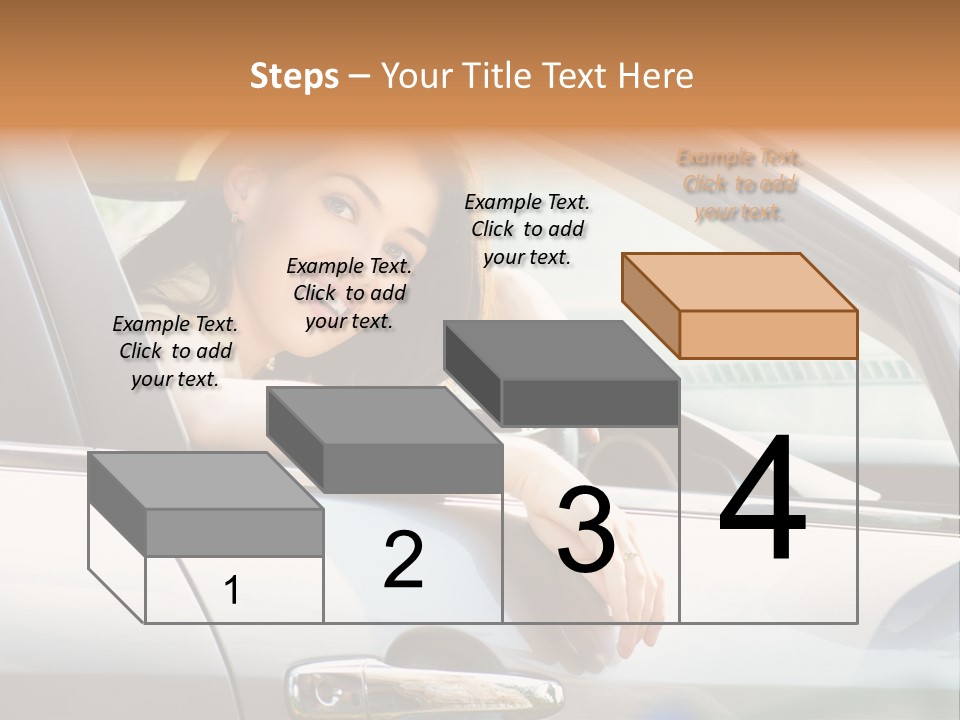 Woman Driving Automobile PowerPoint Template