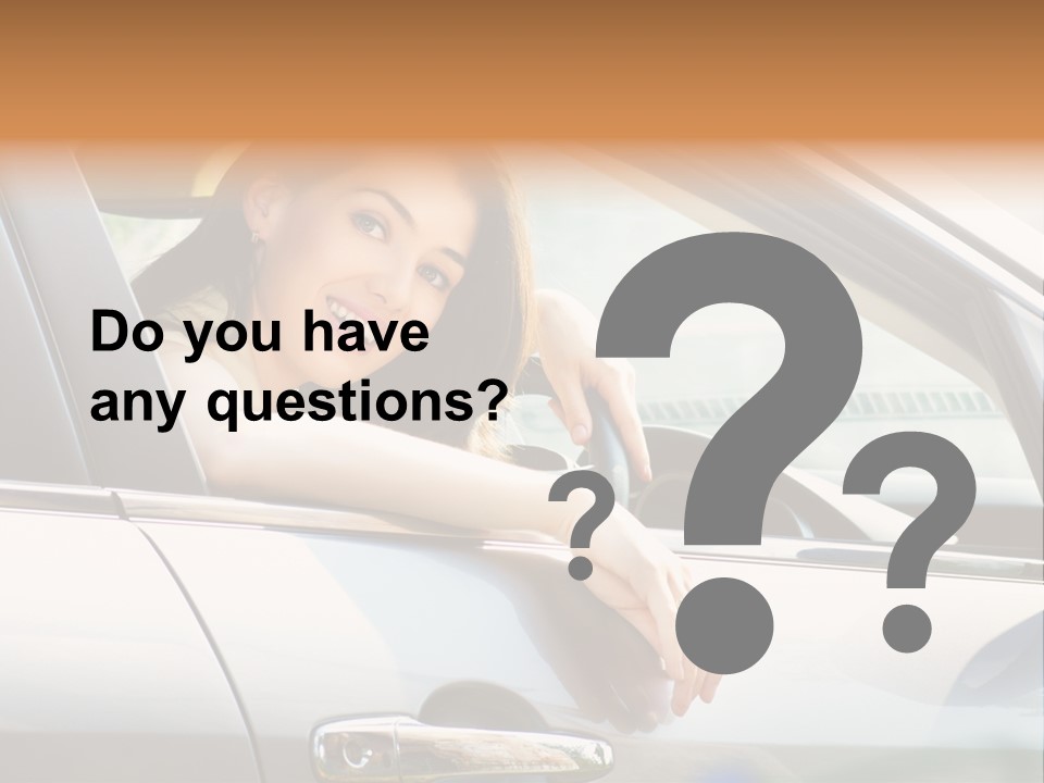Woman Driving Automobile PowerPoint Template