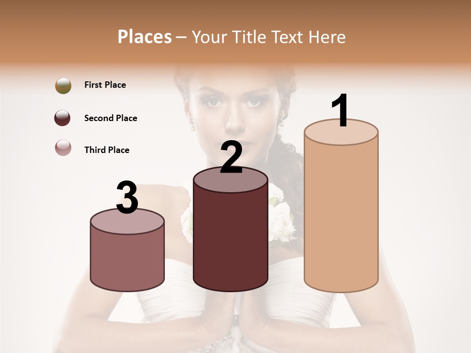 Girl Face Pleasure PowerPoint Template