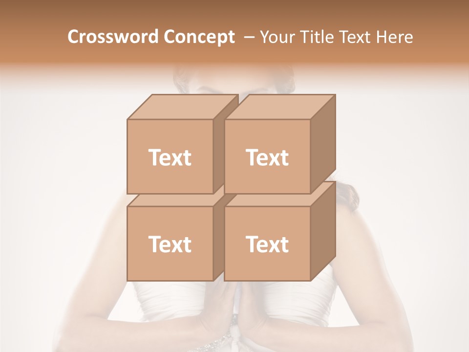 Girl Face Pleasure PowerPoint Template