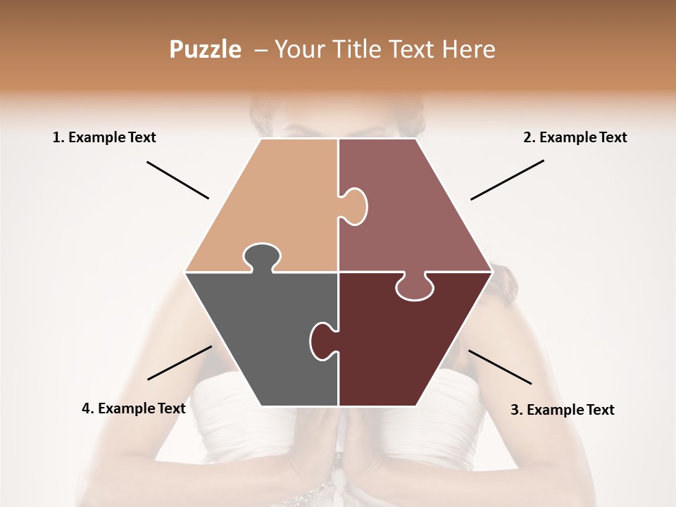 Girl Face Pleasure PowerPoint Template