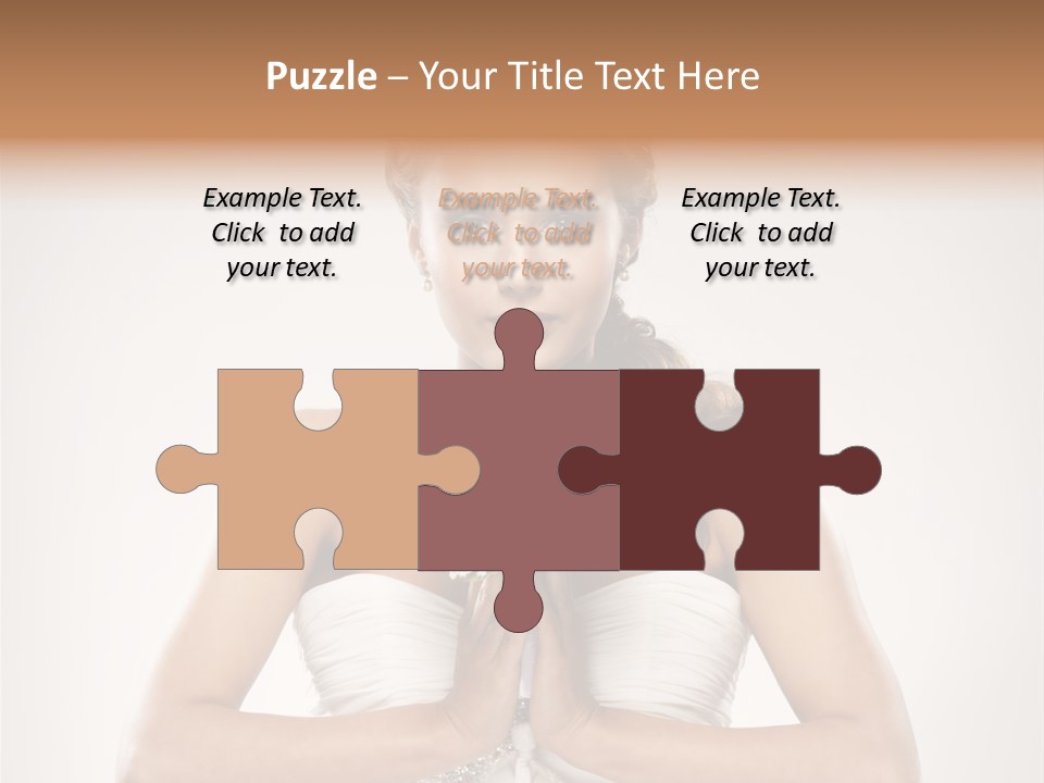 Girl Face Pleasure PowerPoint Template