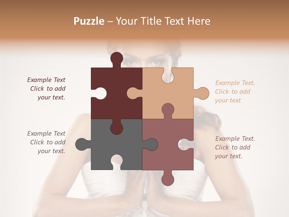 Girl Face Pleasure PowerPoint Template