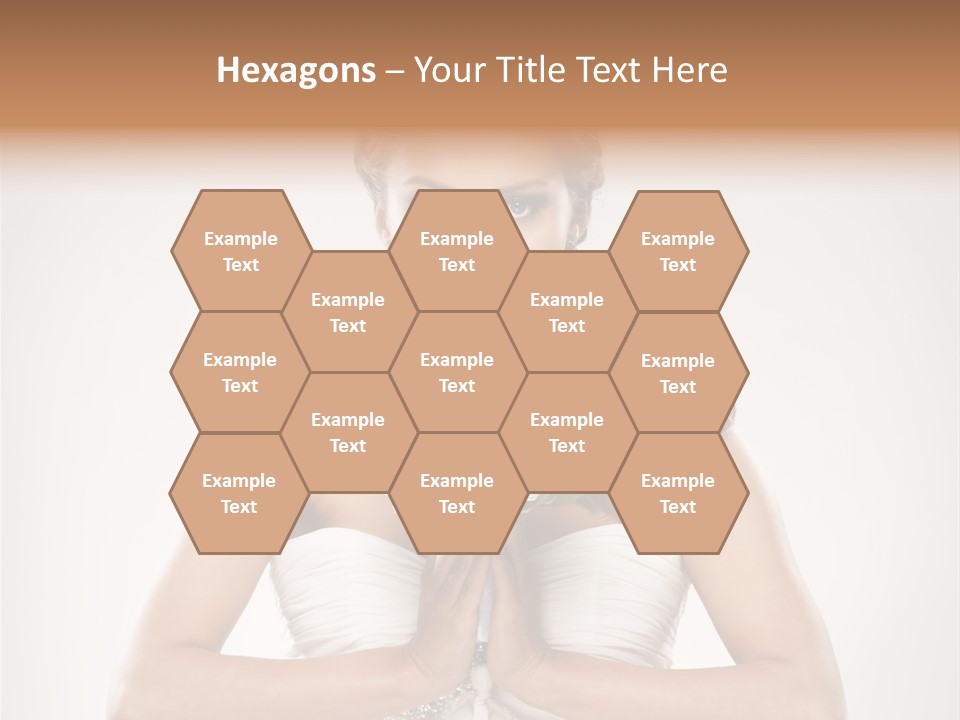 Girl Face Pleasure PowerPoint Template