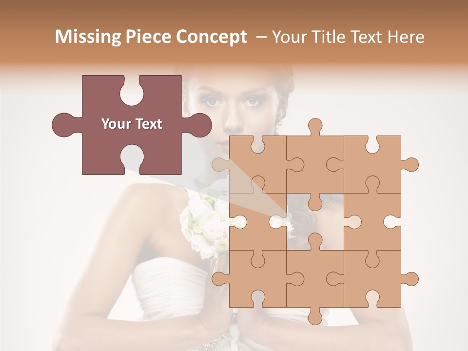 Girl Face Pleasure PowerPoint Template