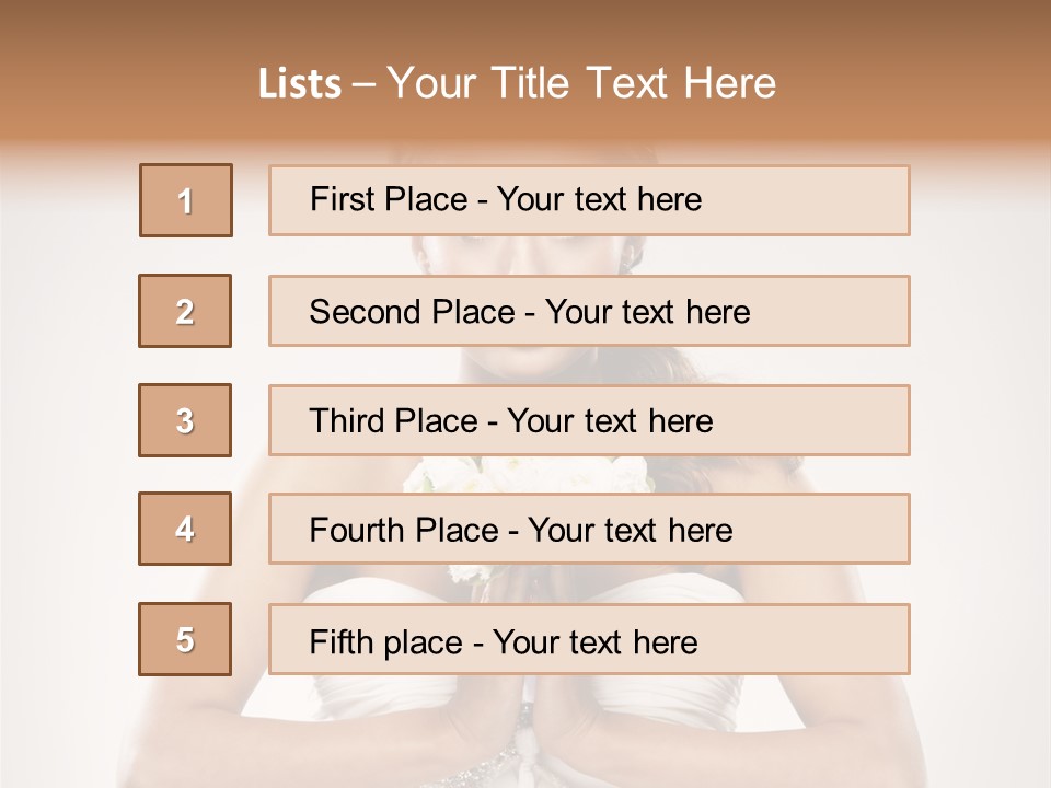 Girl Face Pleasure PowerPoint Template