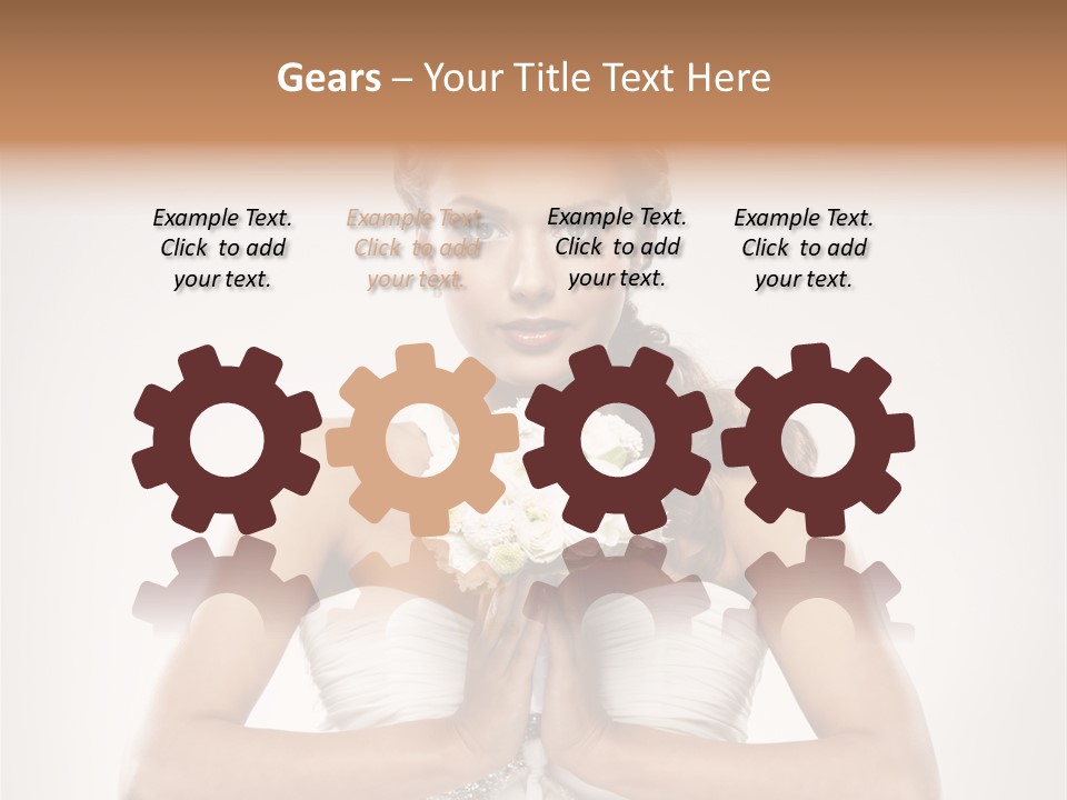 Girl Face Pleasure PowerPoint Template