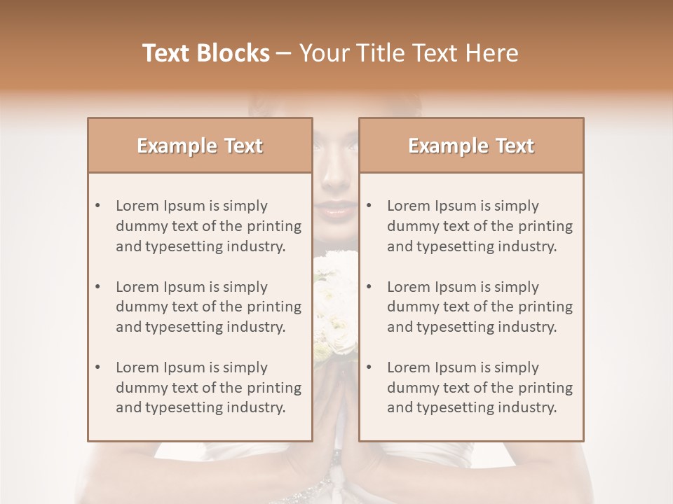 Girl Face Pleasure PowerPoint Template