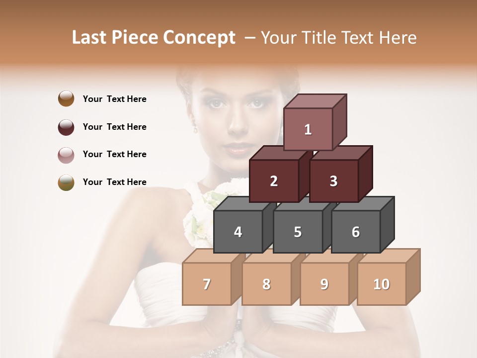 Girl Face Pleasure PowerPoint Template