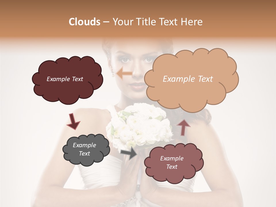 Girl Face Pleasure PowerPoint Template