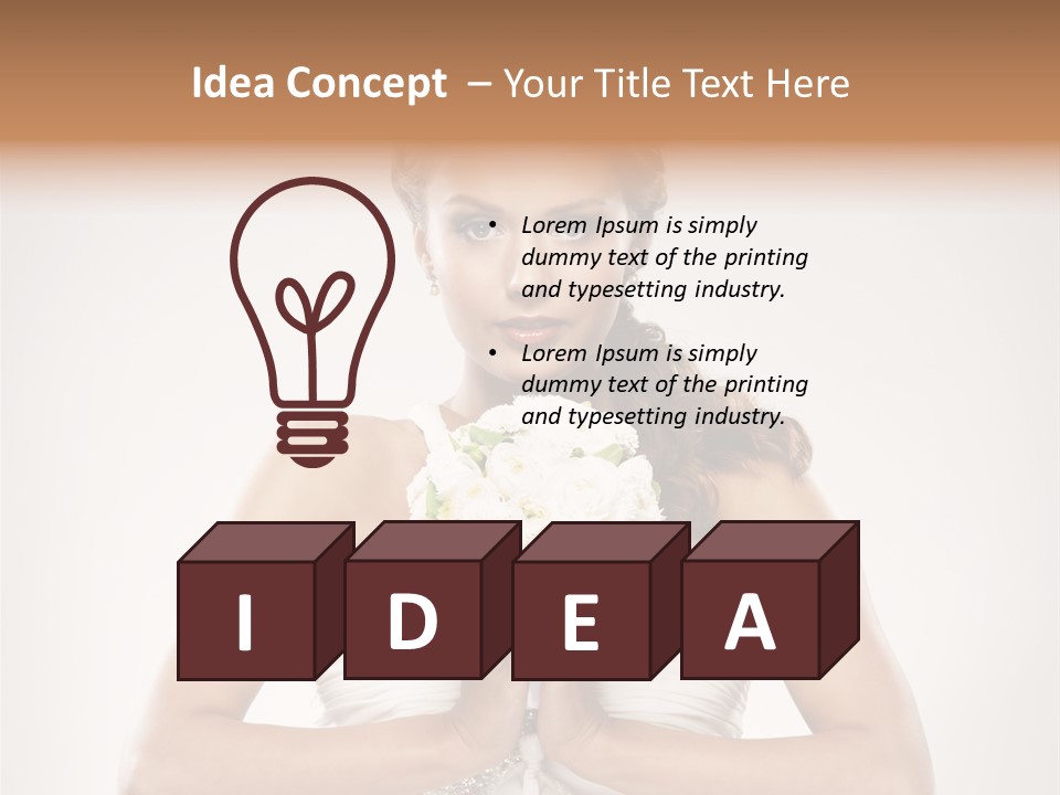 Girl Face Pleasure PowerPoint Template