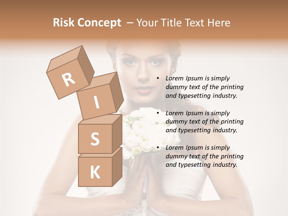 Girl Face Pleasure PowerPoint Template