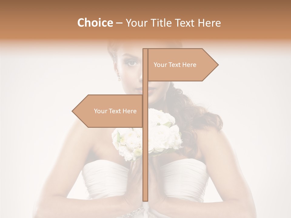 Girl Face Pleasure PowerPoint Template