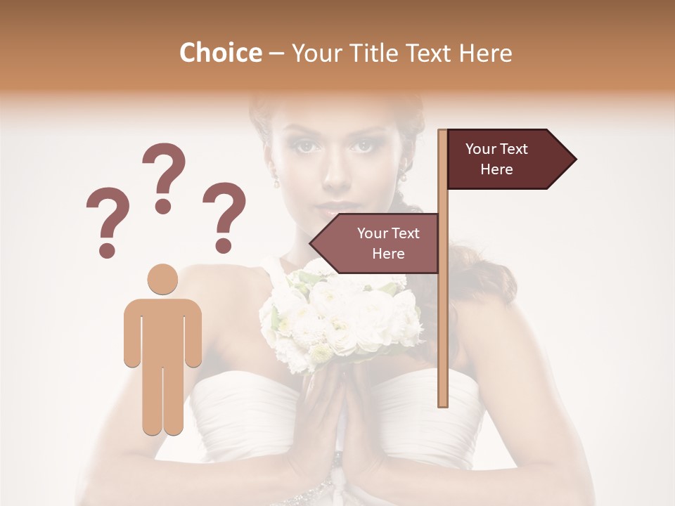 Girl Face Pleasure PowerPoint Template