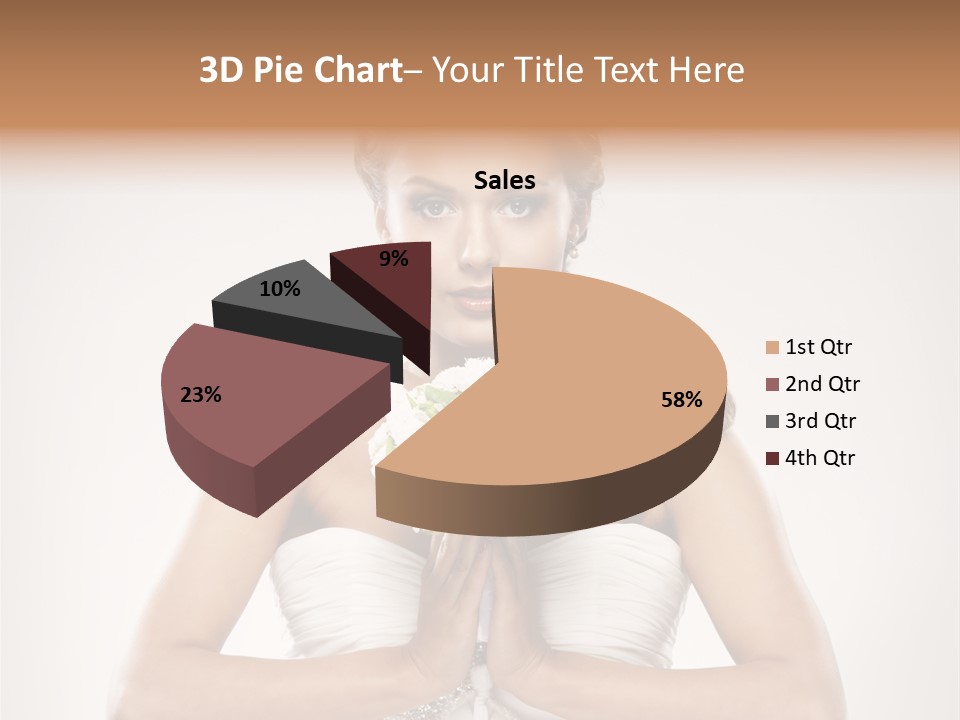 Girl Face Pleasure PowerPoint Template