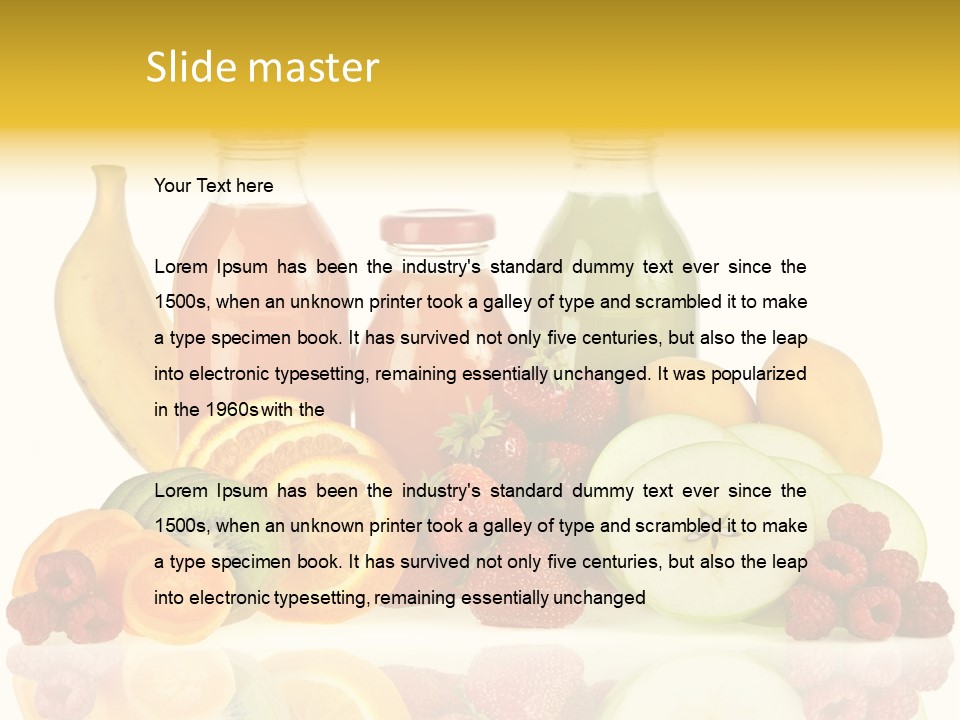 Vegetarian Bottle Beverage PowerPoint Template