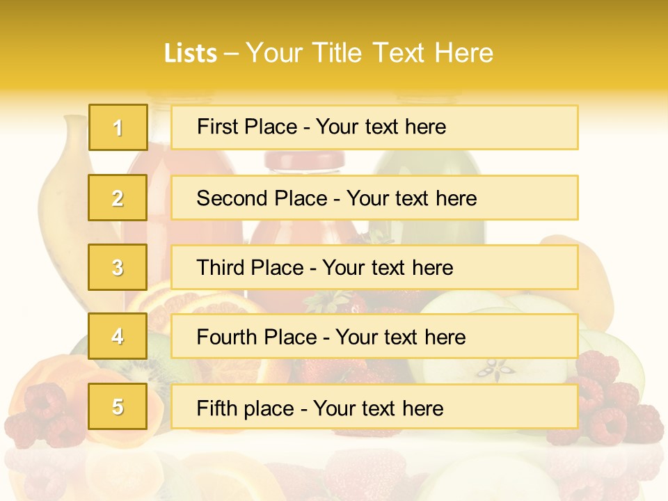 Vegetarian Bottle Beverage PowerPoint Template