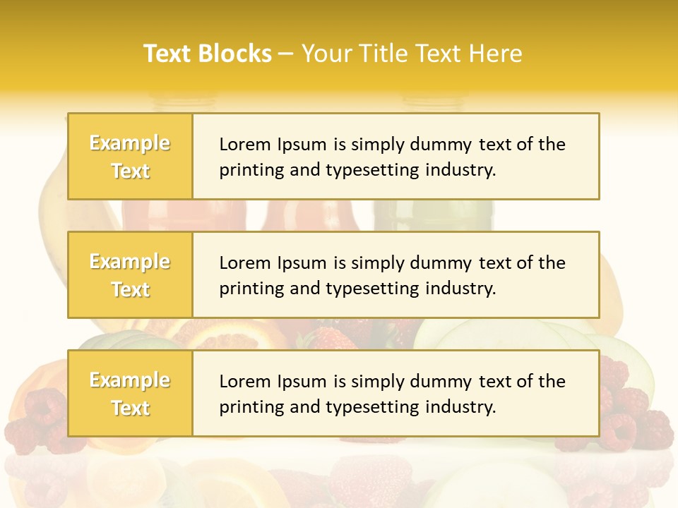 Vegetarian Bottle Beverage PowerPoint Template