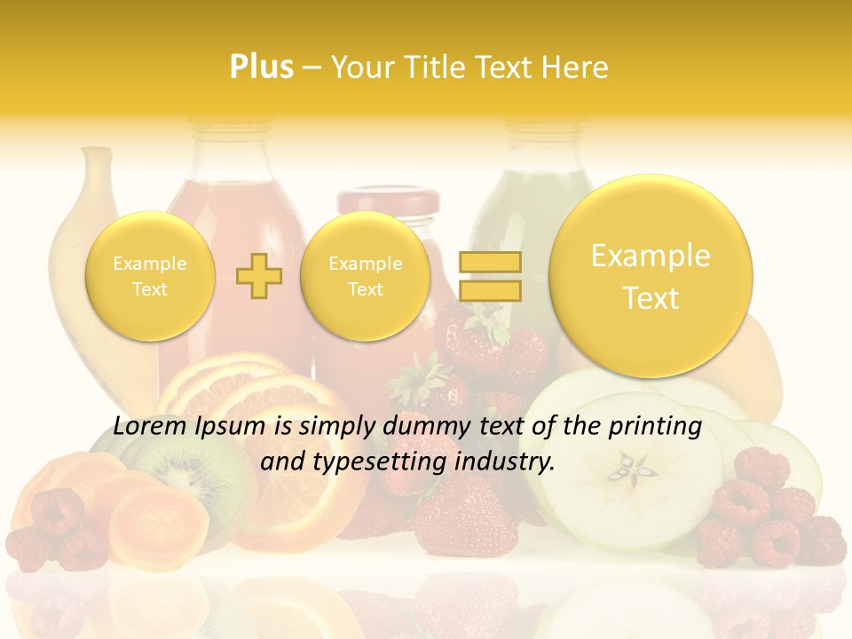Vegetarian Bottle Beverage PowerPoint Template