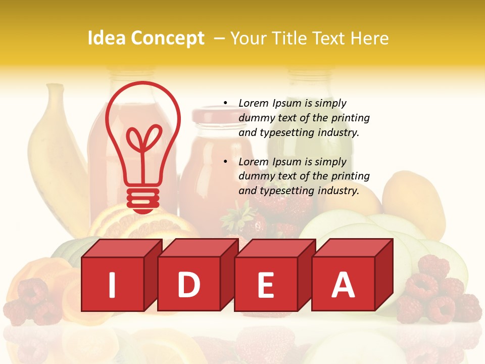 Vegetarian Bottle Beverage PowerPoint Template