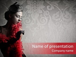 Flower Burlesque Wall PowerPoint Template