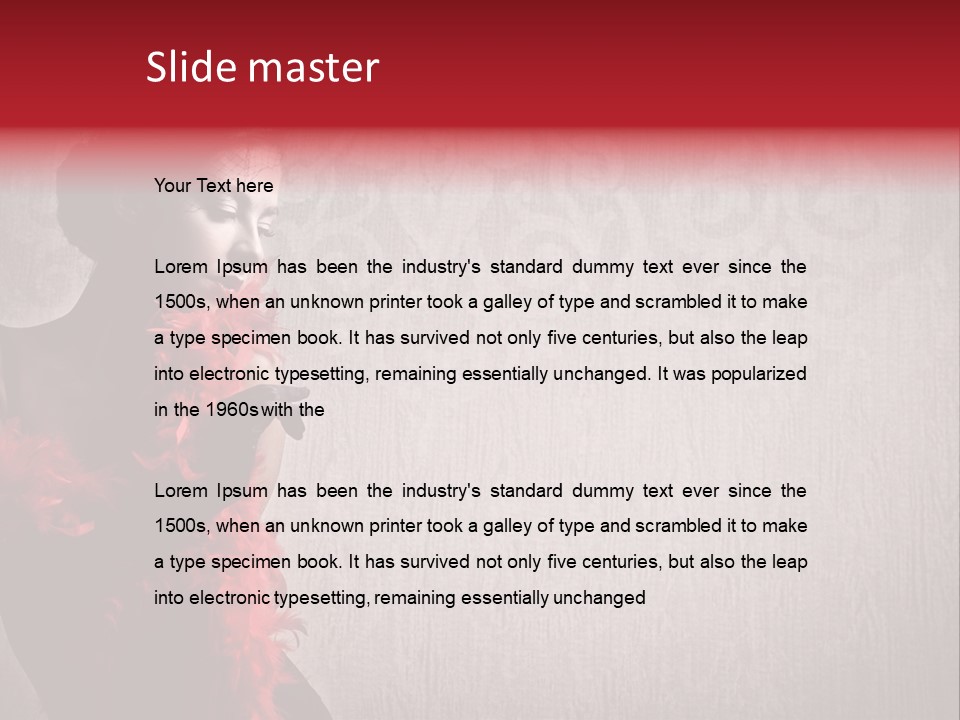 Flower Burlesque Wall PowerPoint Template