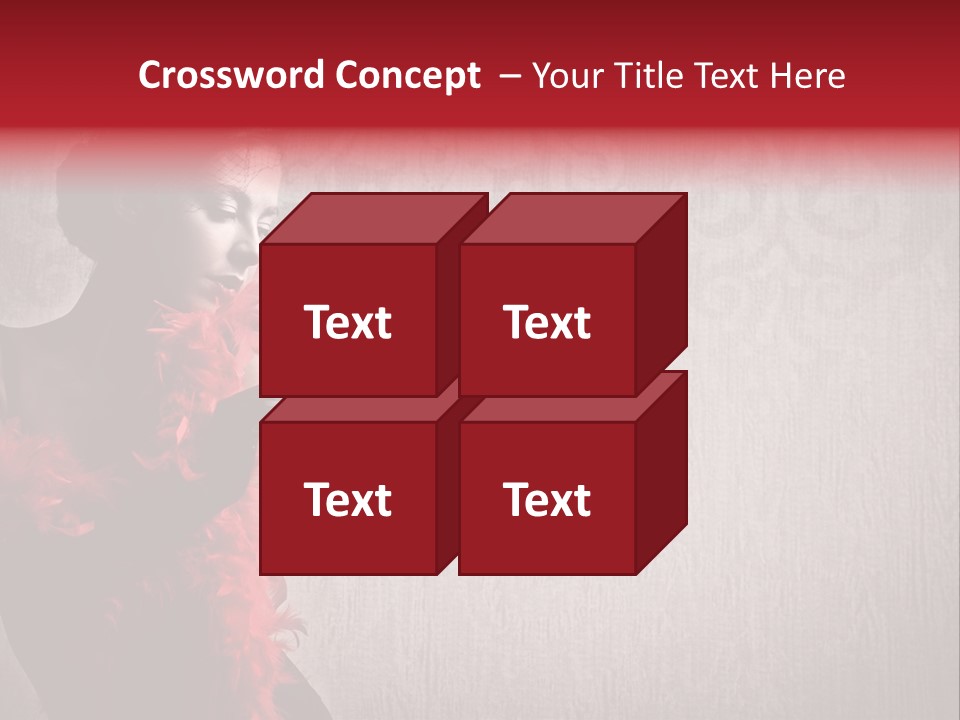 Flower Burlesque Wall PowerPoint Template