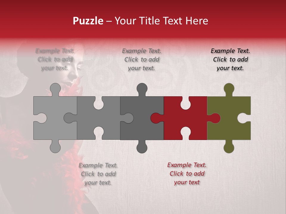 Flower Burlesque Wall PowerPoint Template