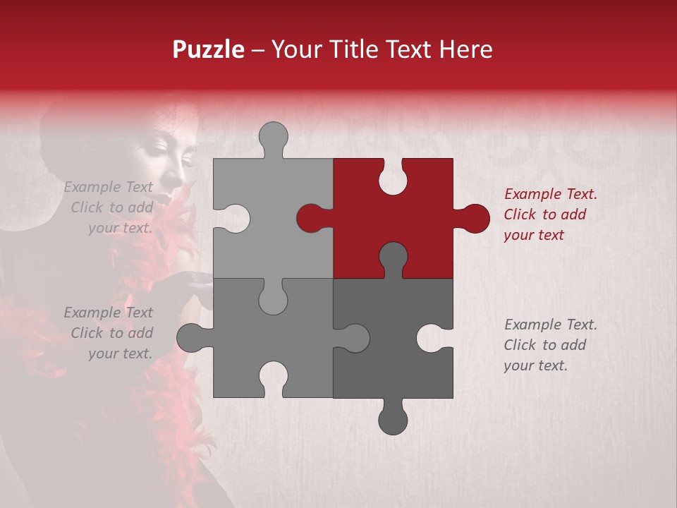 Flower Burlesque Wall PowerPoint Template