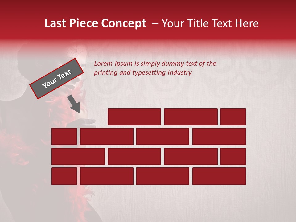 Flower Burlesque Wall PowerPoint Template