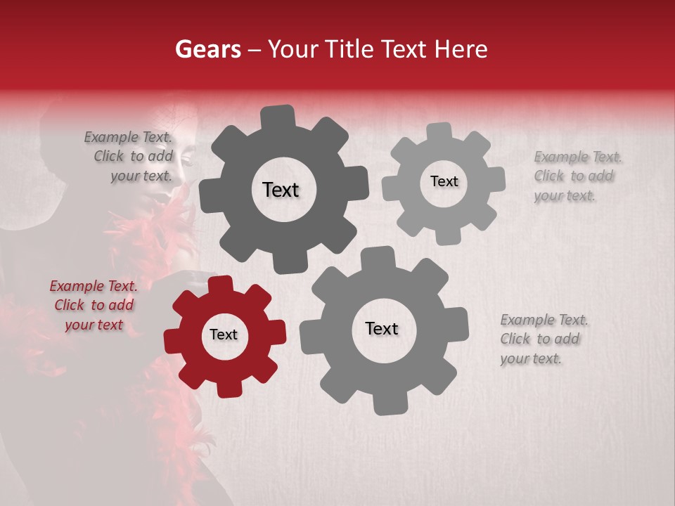 Flower Burlesque Wall PowerPoint Template