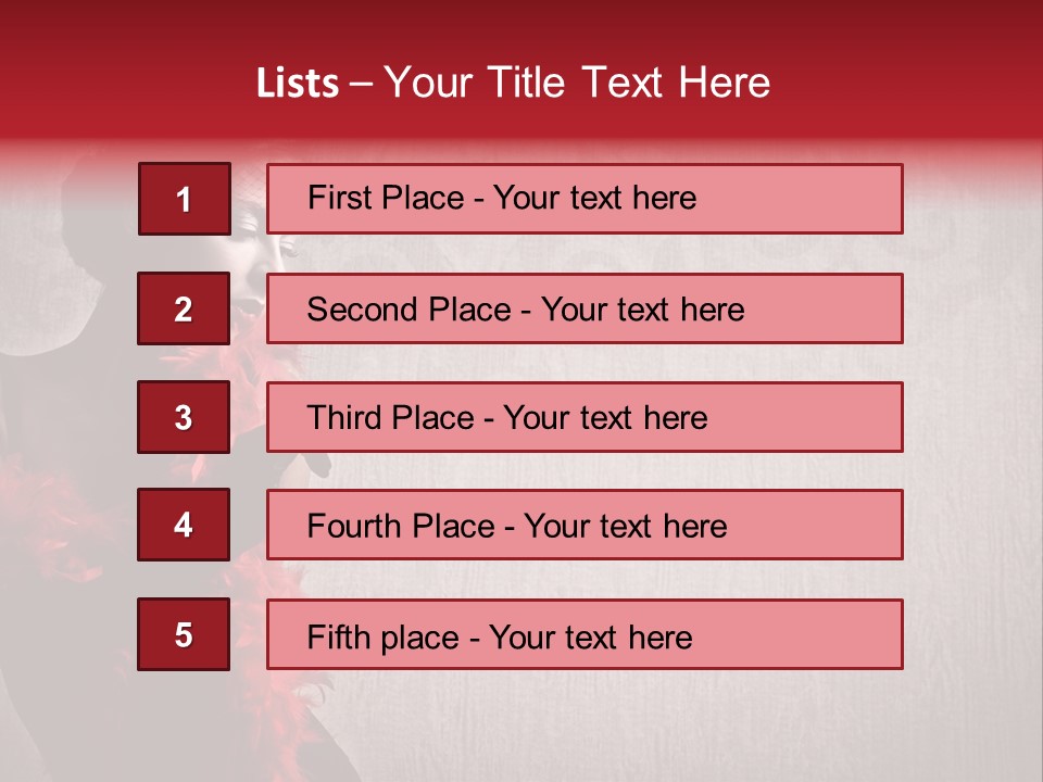 Flower Burlesque Wall PowerPoint Template